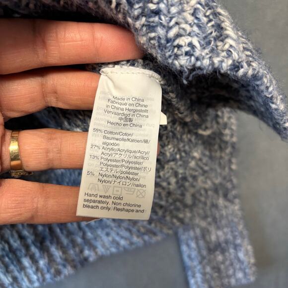 Point Sur Sweater Fisherman Cable Knit Rolled Neck Turtleneck Heavyweight Preppy - Picture 8 of 11